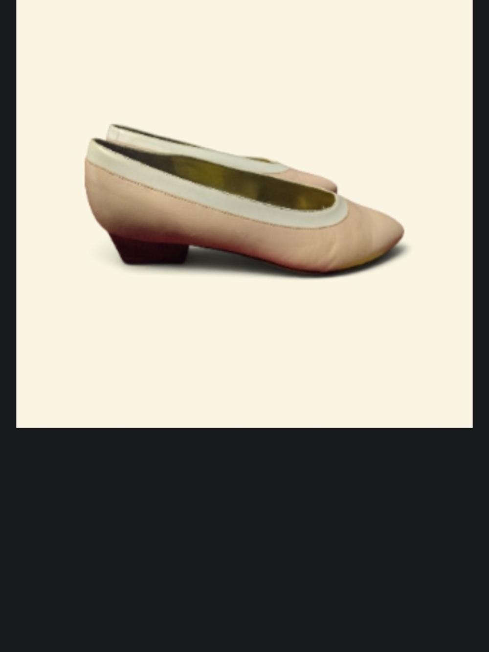 Vintage Sesto Meucci Pink and Cream Low Heel Dress Shoes Size 5 1/2 Nwt